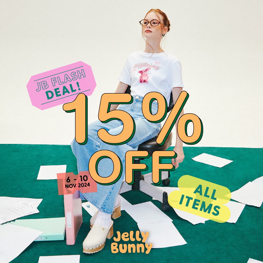 Jelly Bunny Flash Deal ลดทั้งร้าน 15% ทุกไอเทม!!
