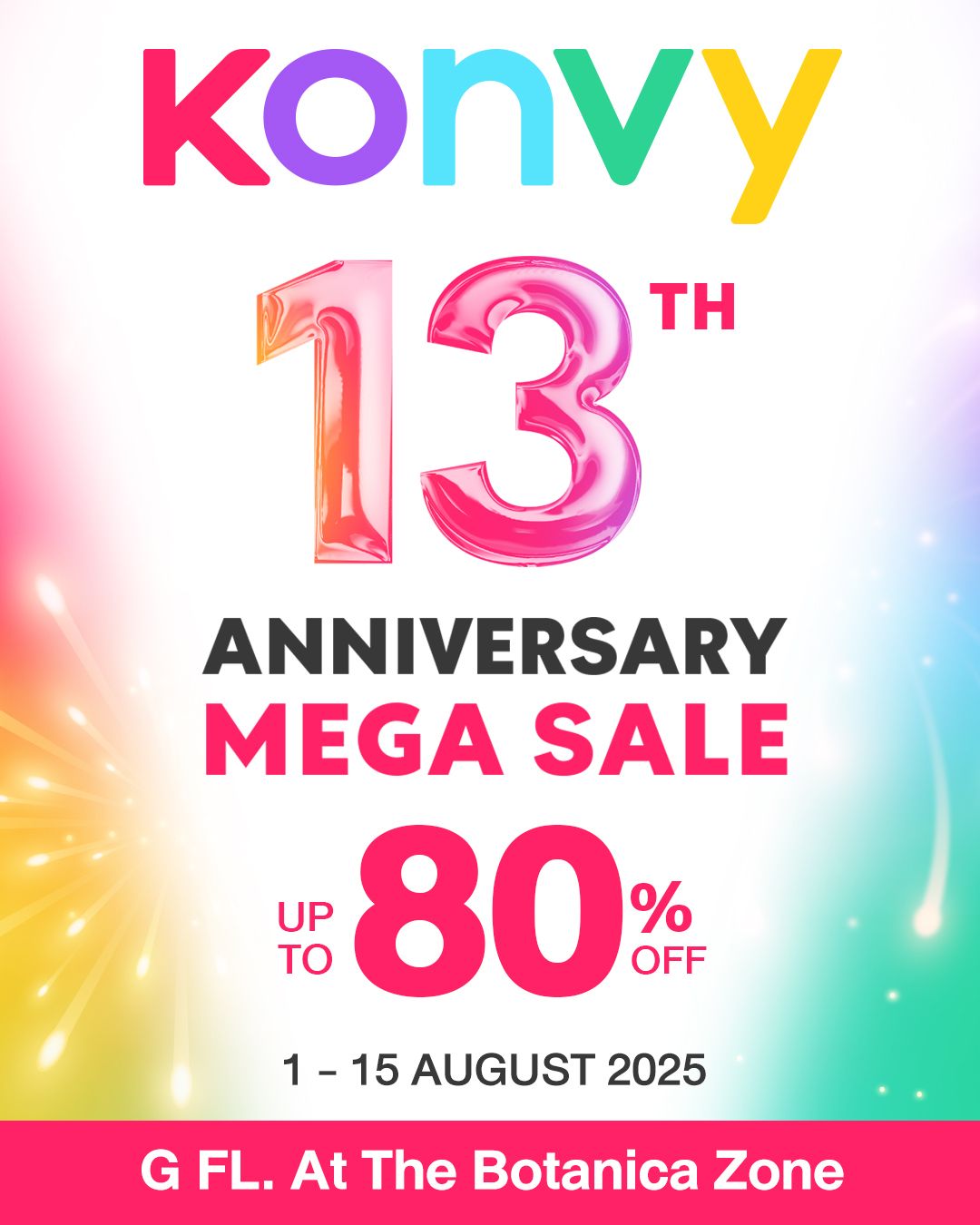 KONVY 13th Anniversary MEGA SALE