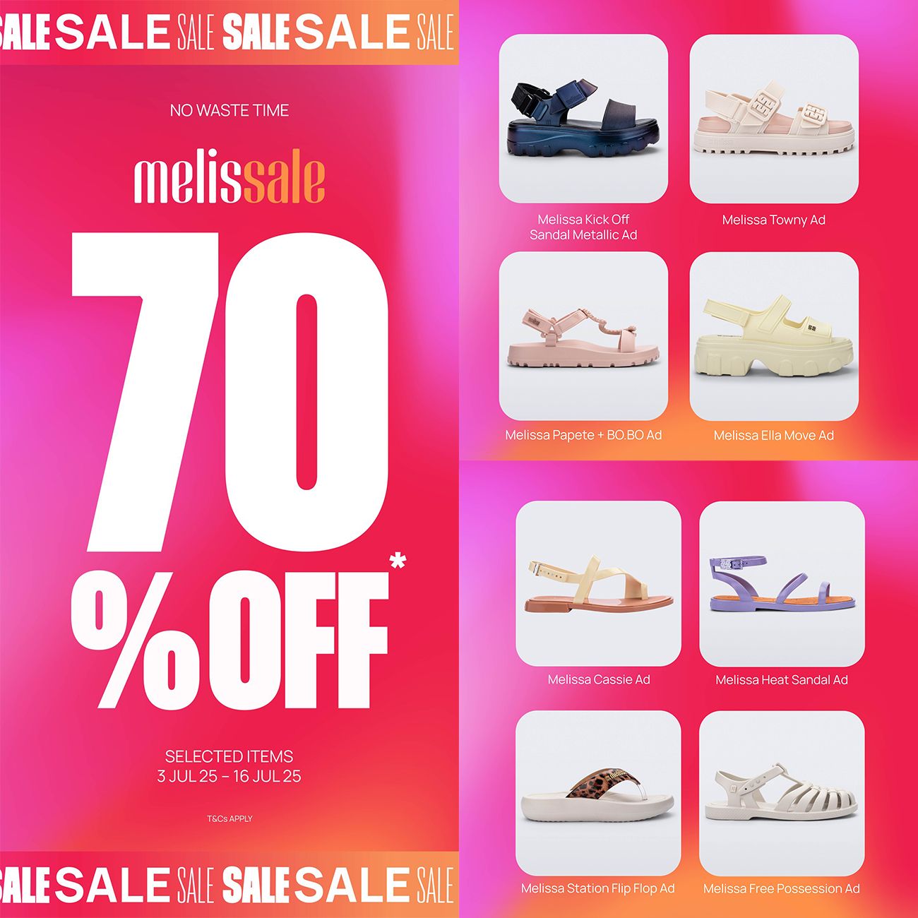 NO WASTE TIME! MELISSALE ลด 70%