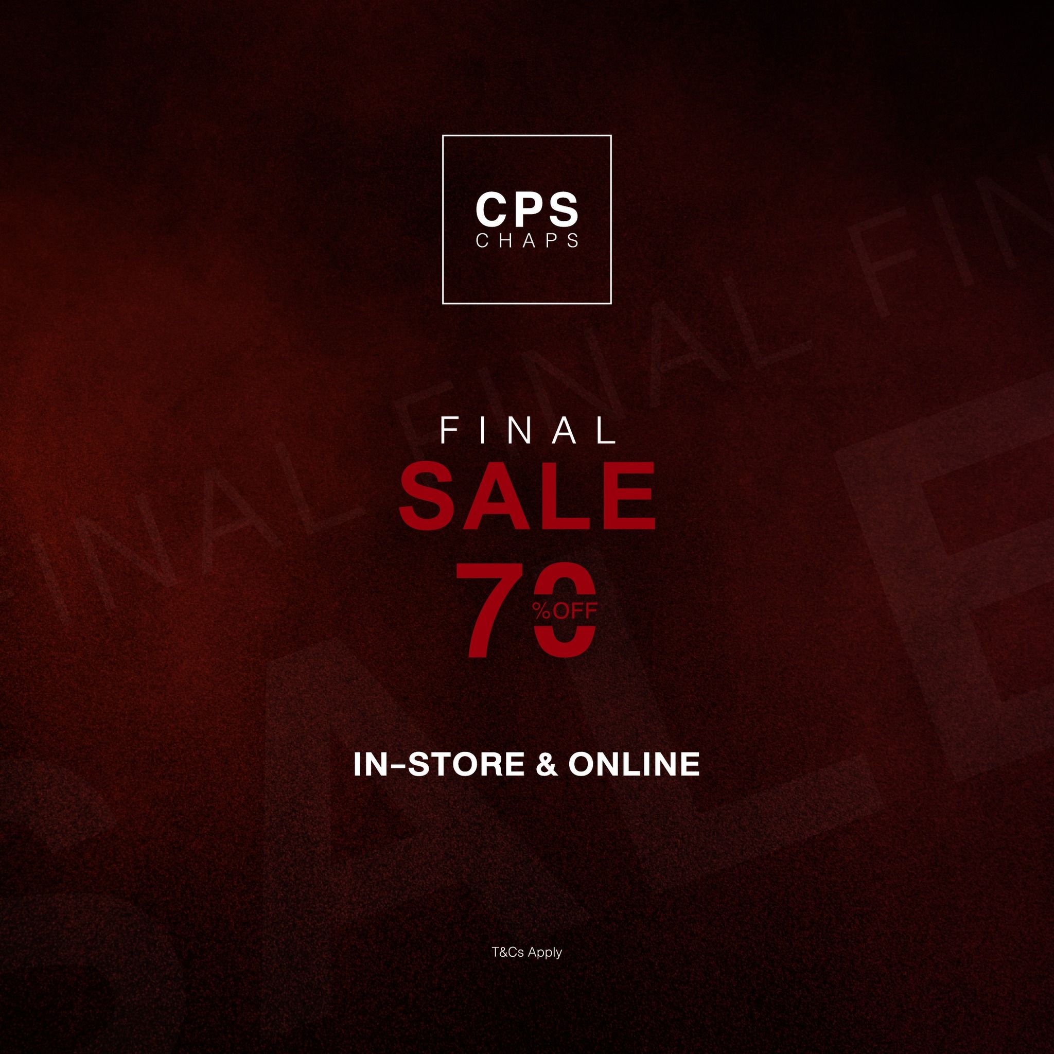 CPS CHAPS FINAL SALE 70% OFF