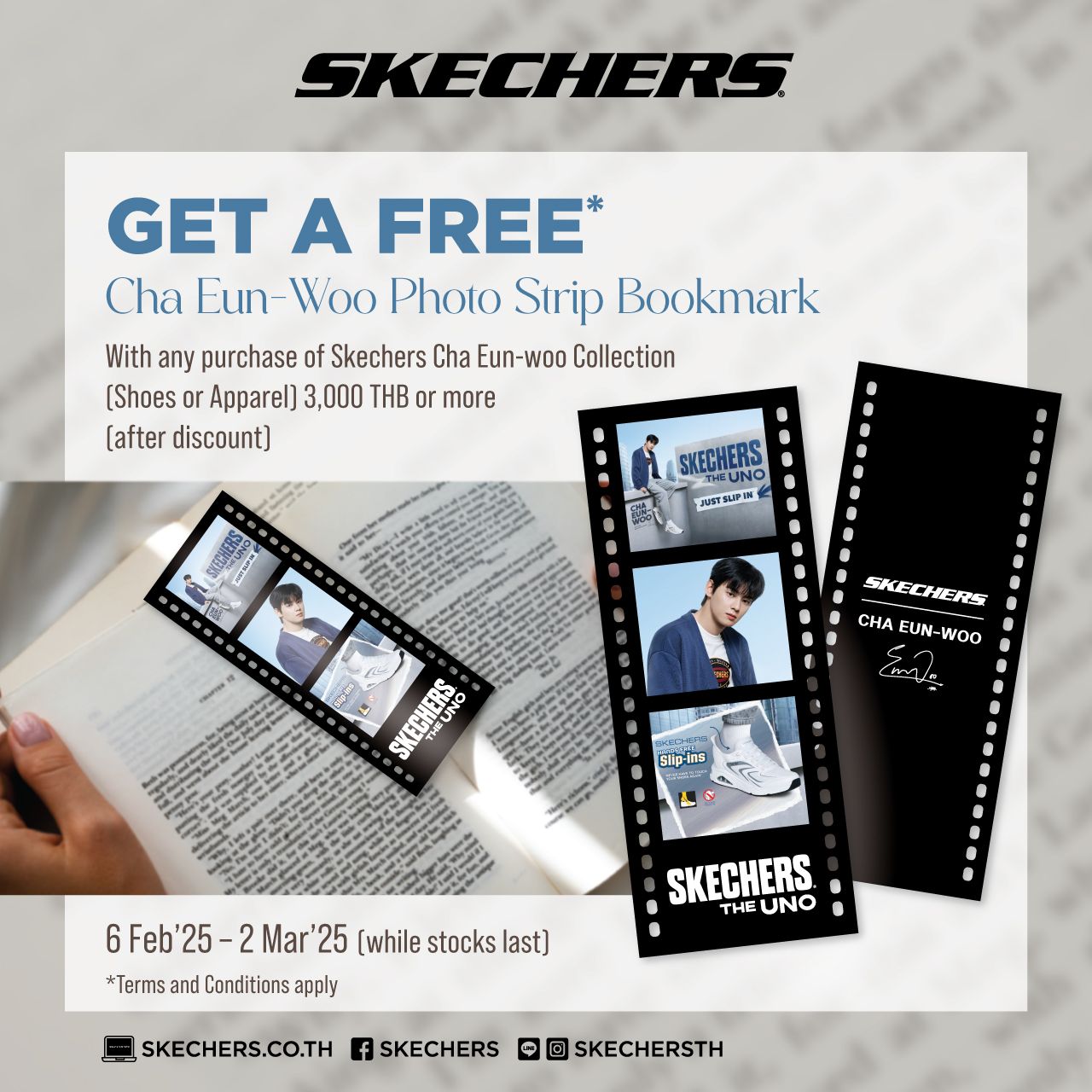 Get a free Cha Eun-Woo Photo Strip Bookmark*