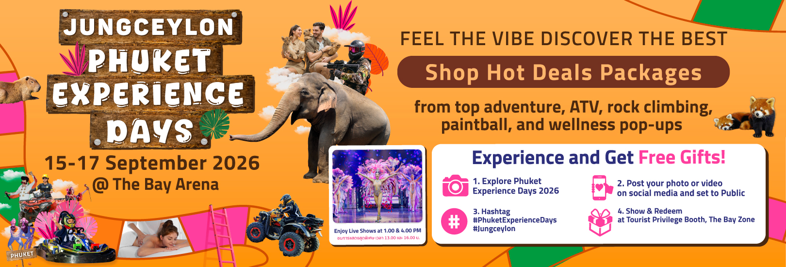 Phuket Experience Days 2026 at Jungceylon | Adventure Packages, Live Shows & Free Gifts